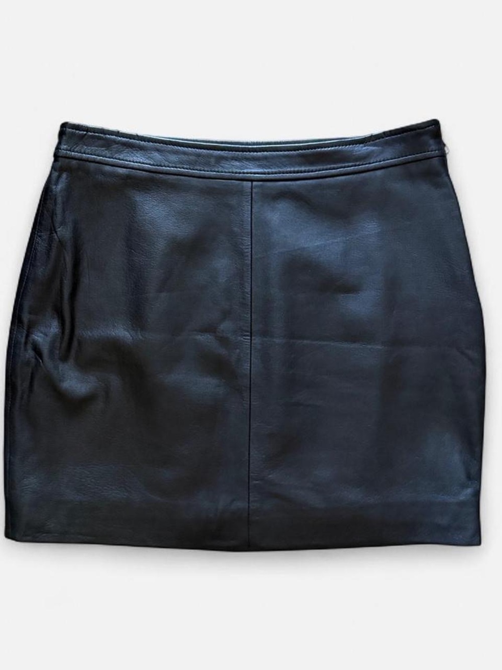 Lab Leather black leather mini skirt